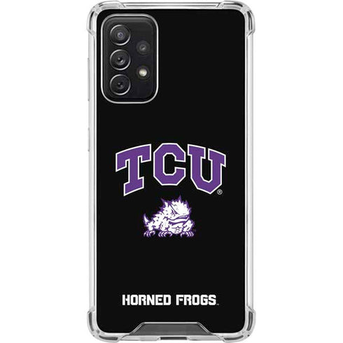 TCU Horned Frogs Logo Galaxy A72 5G Clear Case